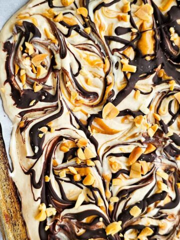 frozen treat on baking sheet