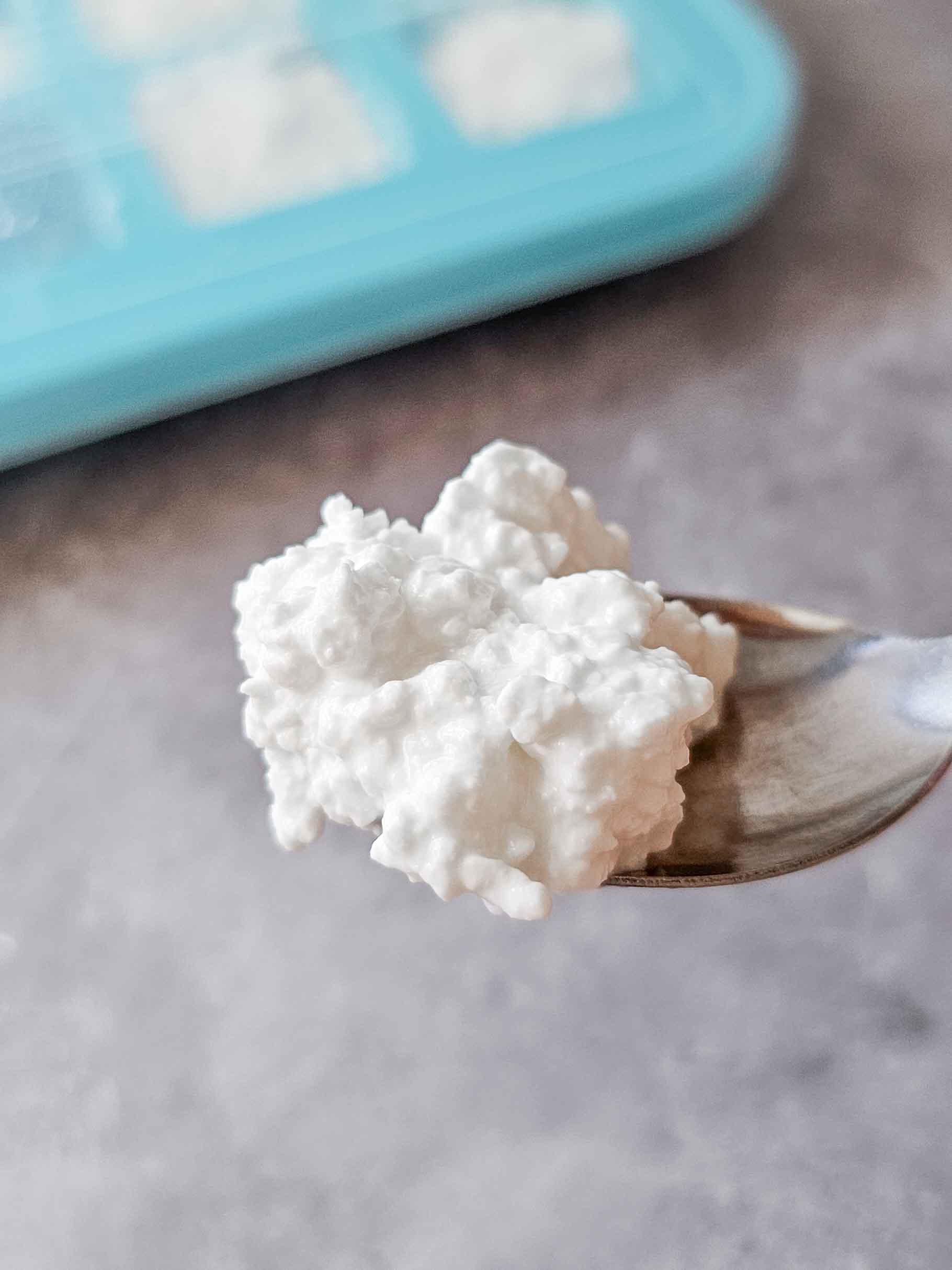 spoonful of cottage cheese