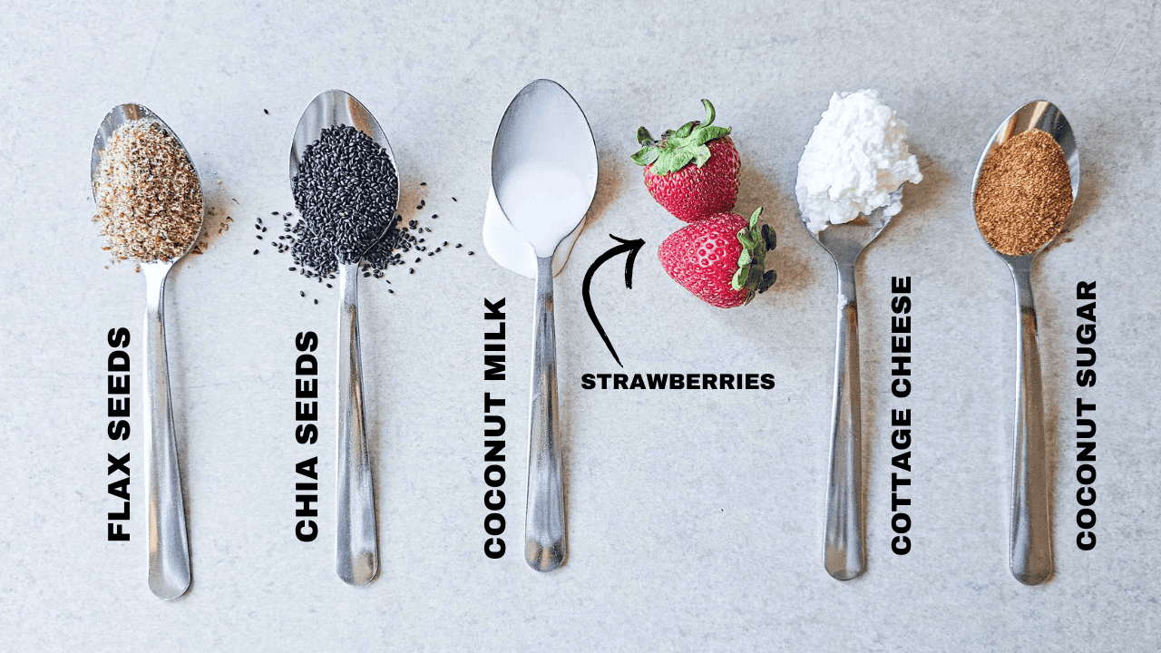 spoons with ingredients