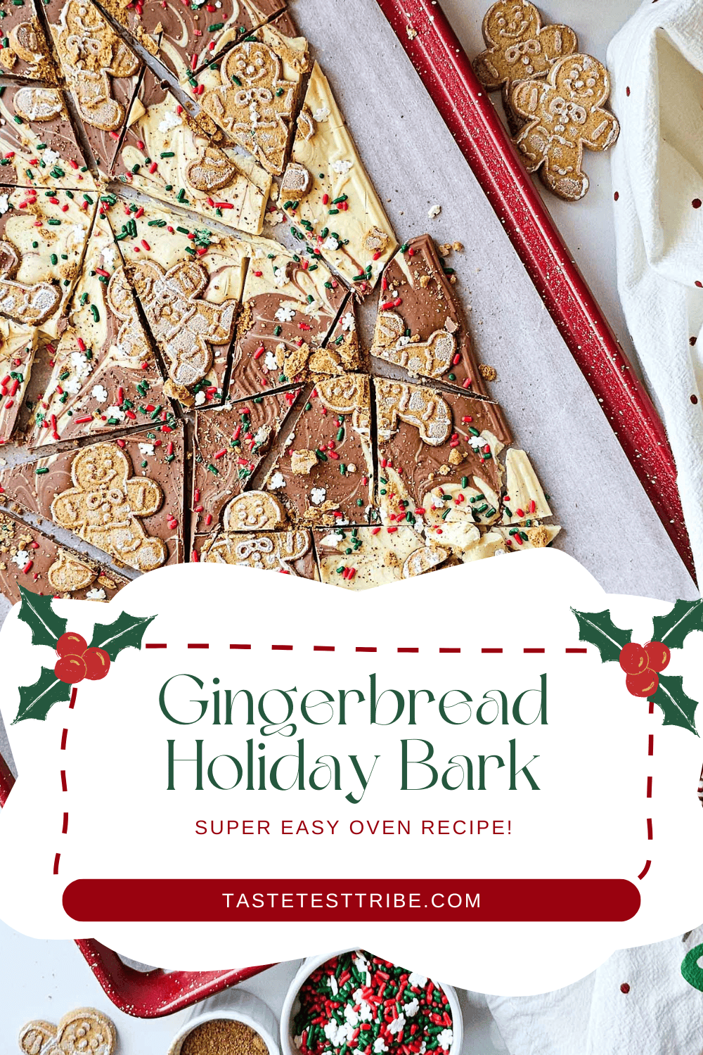 gingerbread bark pinterest image